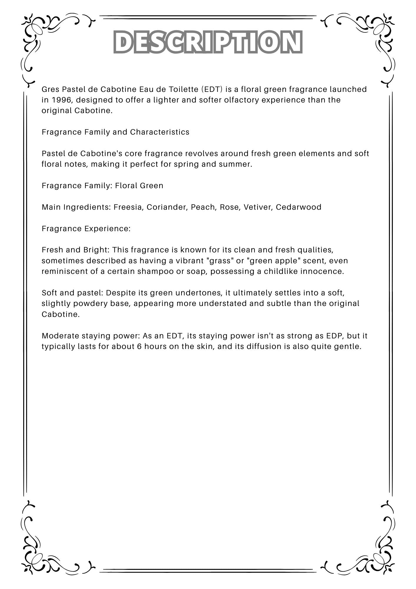 W32 - Gabotine Pastel EDT Travel Spray 2ml, 5ml, 10ml  歌寶婷清秀佳人 分裝瓶