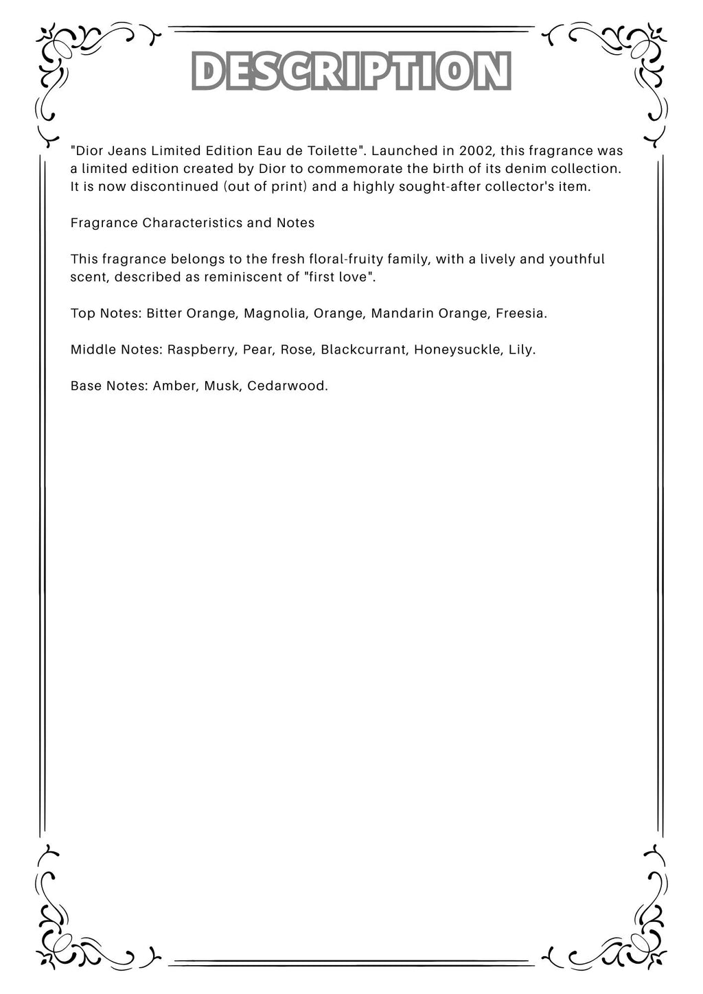 W60 - Christian Dior I love Dior Travel Spray 2ml, 5ml, 10ml  牛仔限量版淡香水 分裝瓶