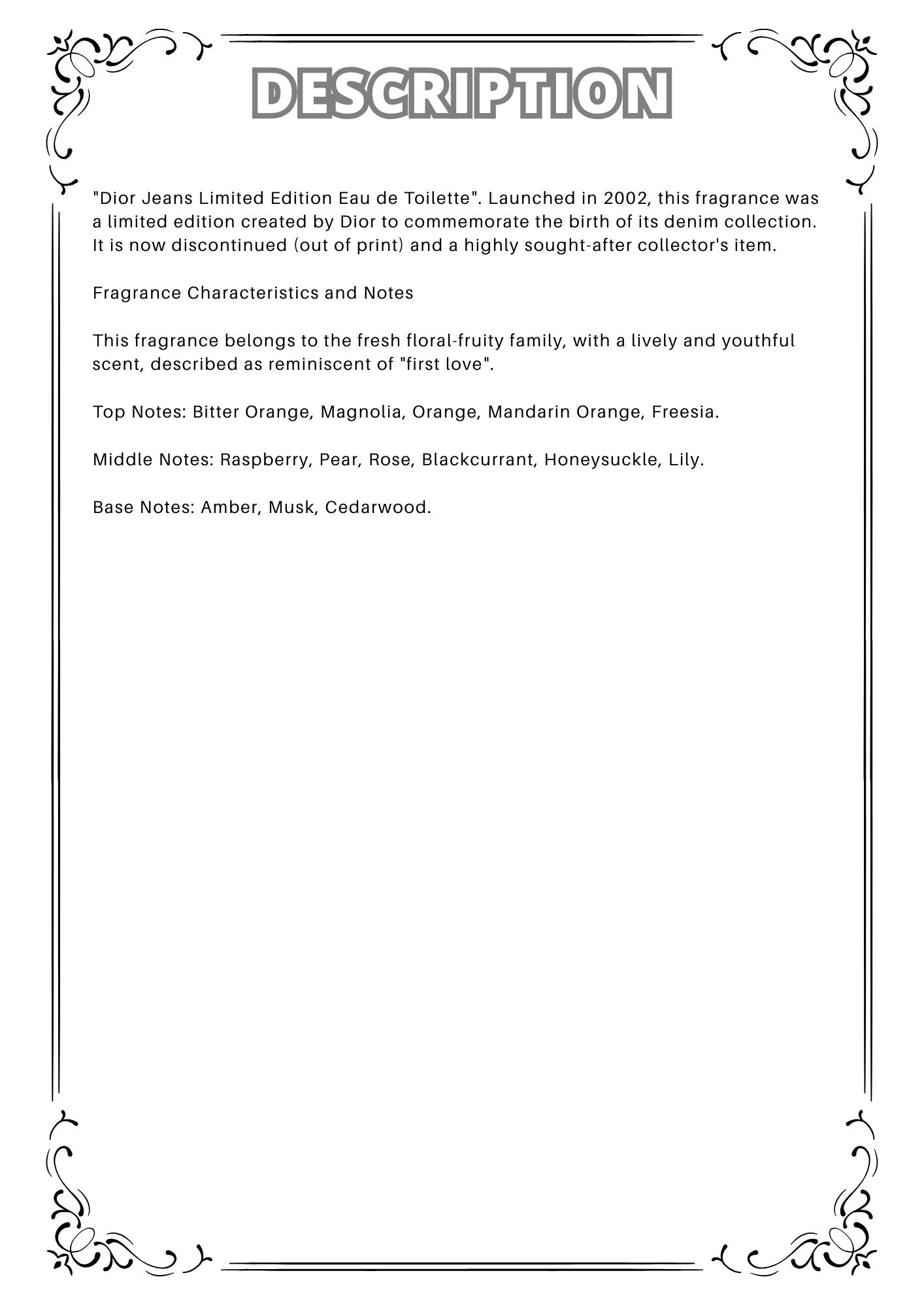 W60 - Christian Dior I love Dior Travel Spray 2ml, 5ml, 10ml  牛仔限量版淡香水 分裝瓶