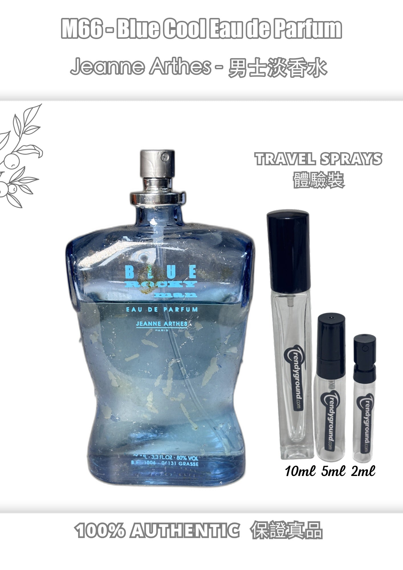 M66 - 藍色酷男香水 Blue Cool Eau de Parfum Travel Spray 2ml, 5ml, 10ml