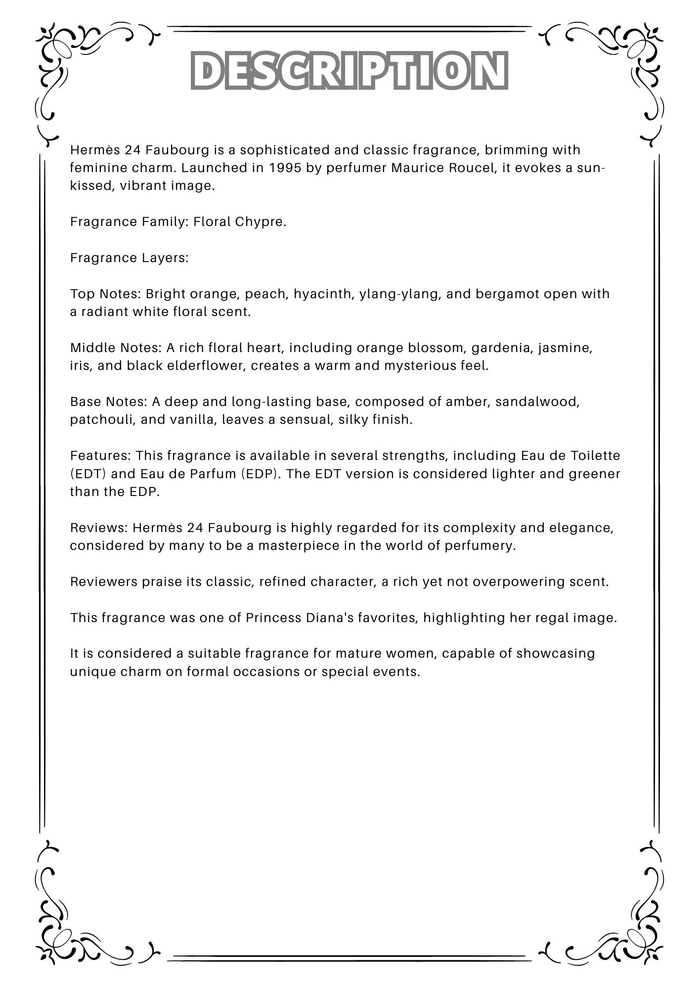 W67 - Hermes 24 Jaubourg EDT Travel Spray 2ml, 5ml, 10ml  愛馬仕淡香水 分裝瓶