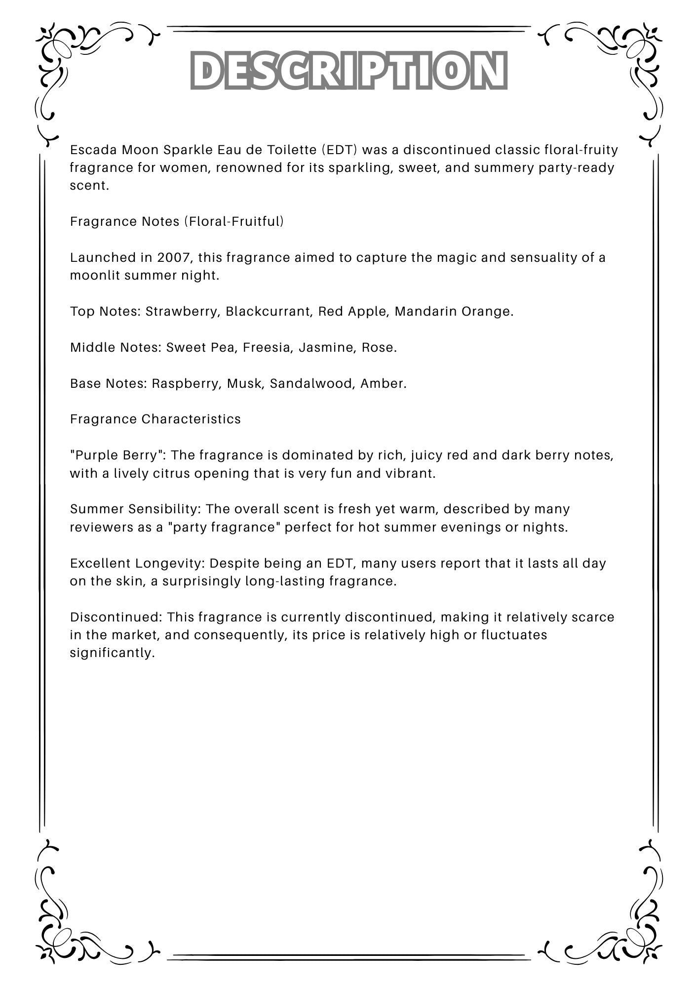 W41 - Escada moon sparkle EDT Travel Spray 2ml, 5ml, 10ml  愛斯卡達月光派對女士香水 分裝瓶