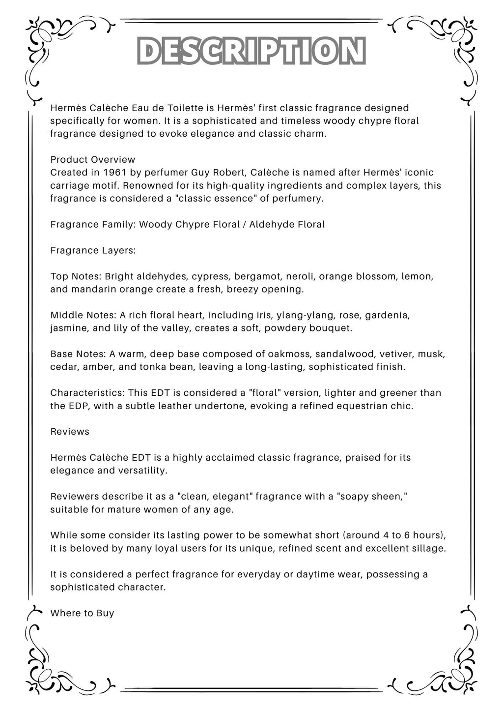 W68 - Hermes Caleche EDT Travel Spray 2ml, 5ml, 10ml  愛馬仕之馬車女士淡香水 分裝瓶