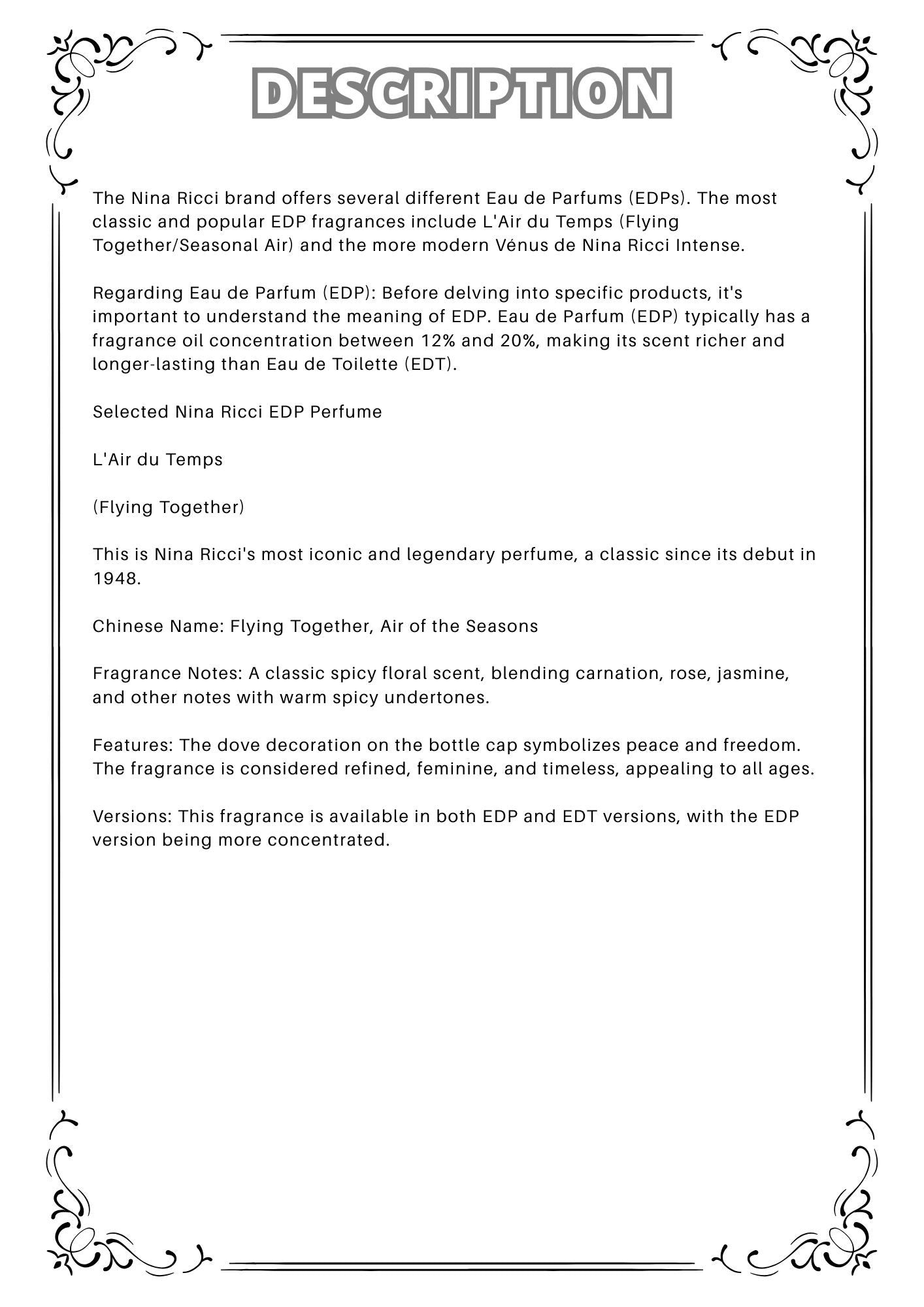 W45 - Nina Ricci edp Travel Spray 2ml, 5ml, 10ml  比翼雙飛淡香精 分裝瓶