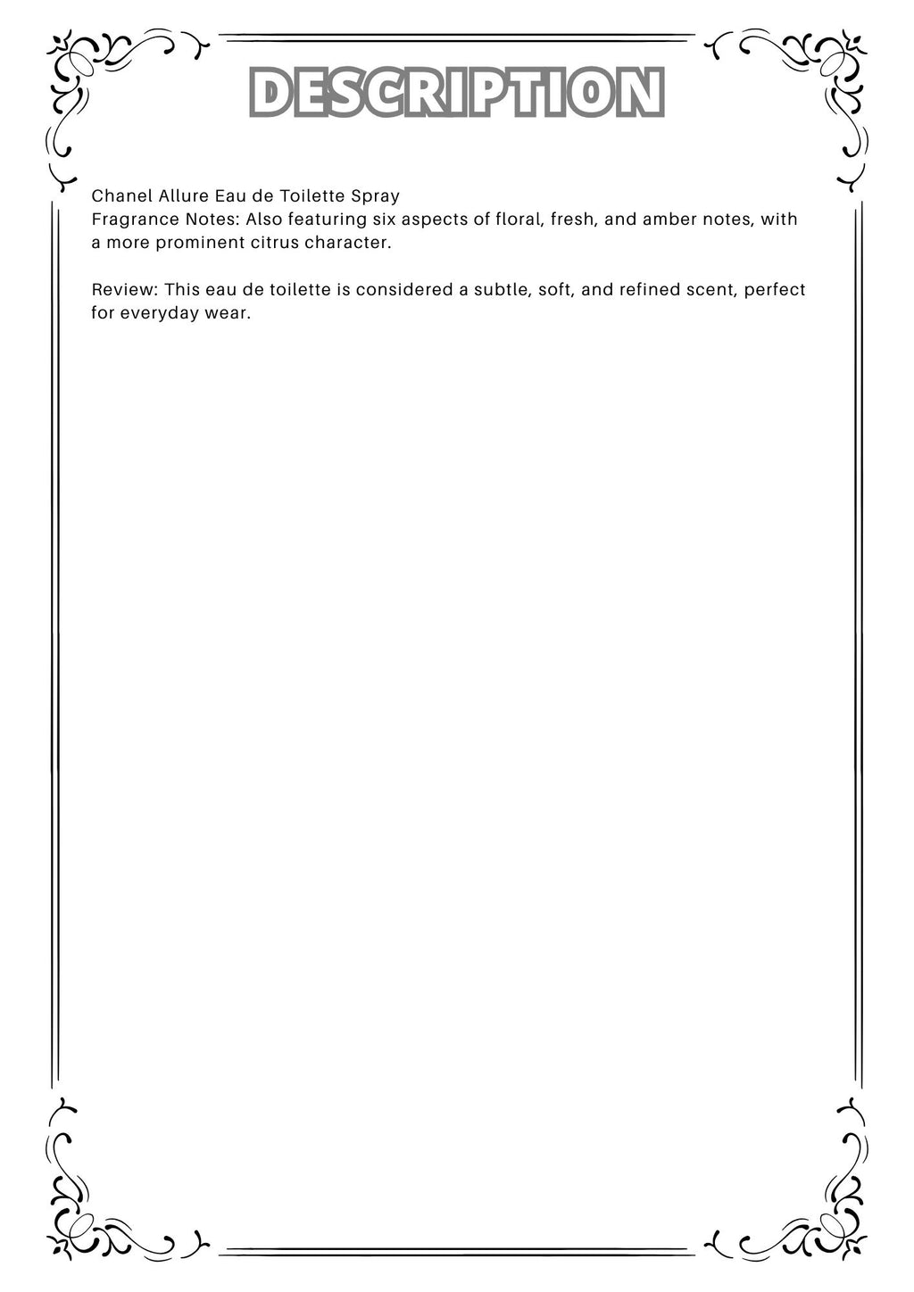 W18 - Chanel Allure EDT Travel Spray 2ml, 5ml, 10ml  香奈兒魅力女士淡香水 分裝瓶