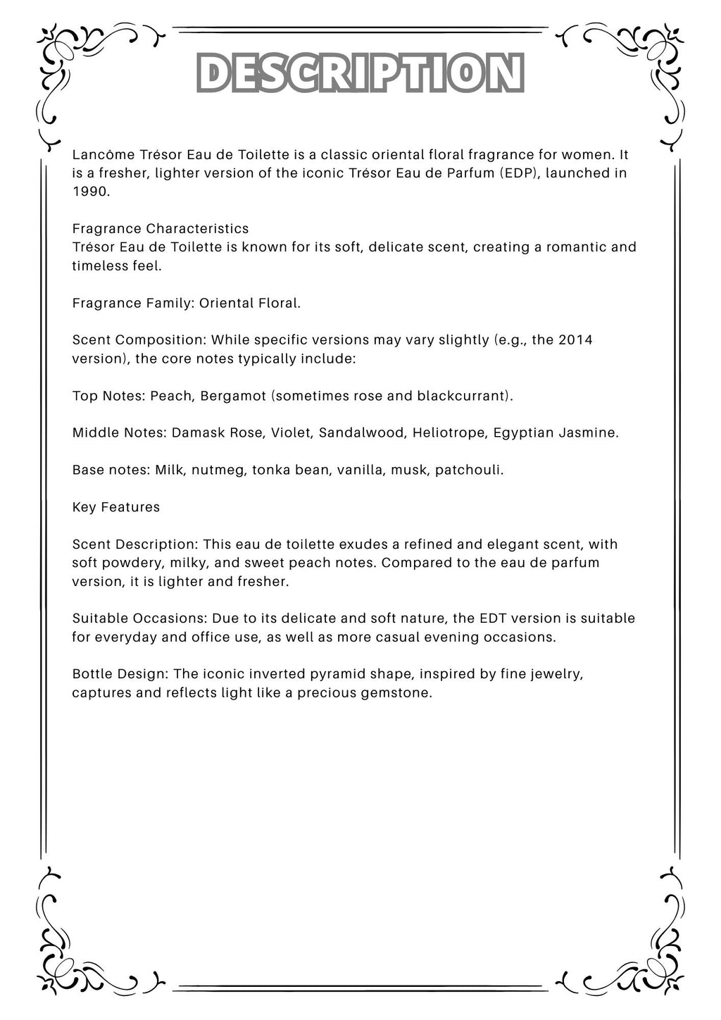 W20 - Lancôme Tresor EDP Travel Spray 2ml, 5ml, 10ml  珍愛女士淡香水 分裝瓶