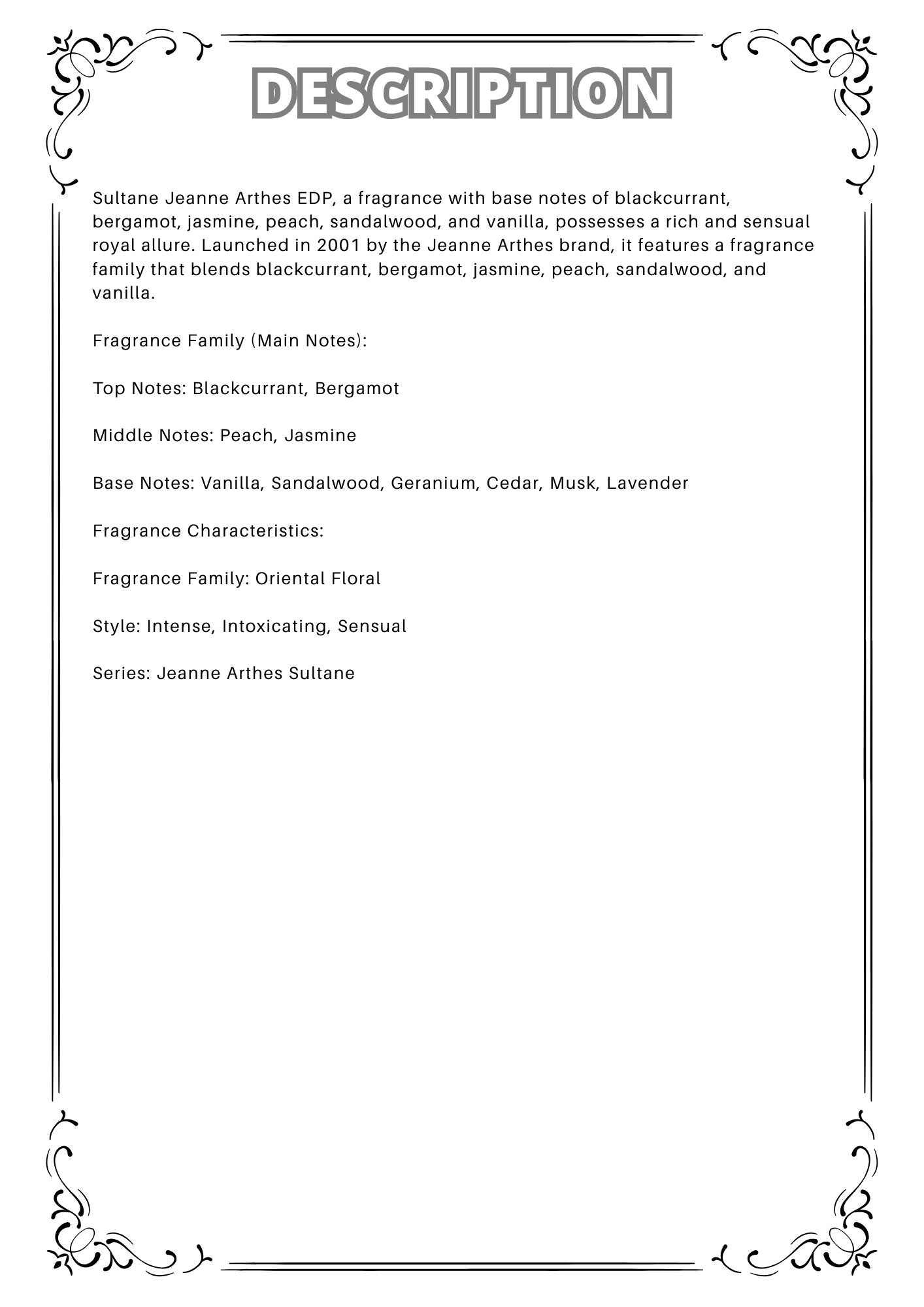 W48 - Sultane Jeanne arthes edp Travel Spray 2ml, 5ml, 10ml  東方花香調女士香水 分裝瓶