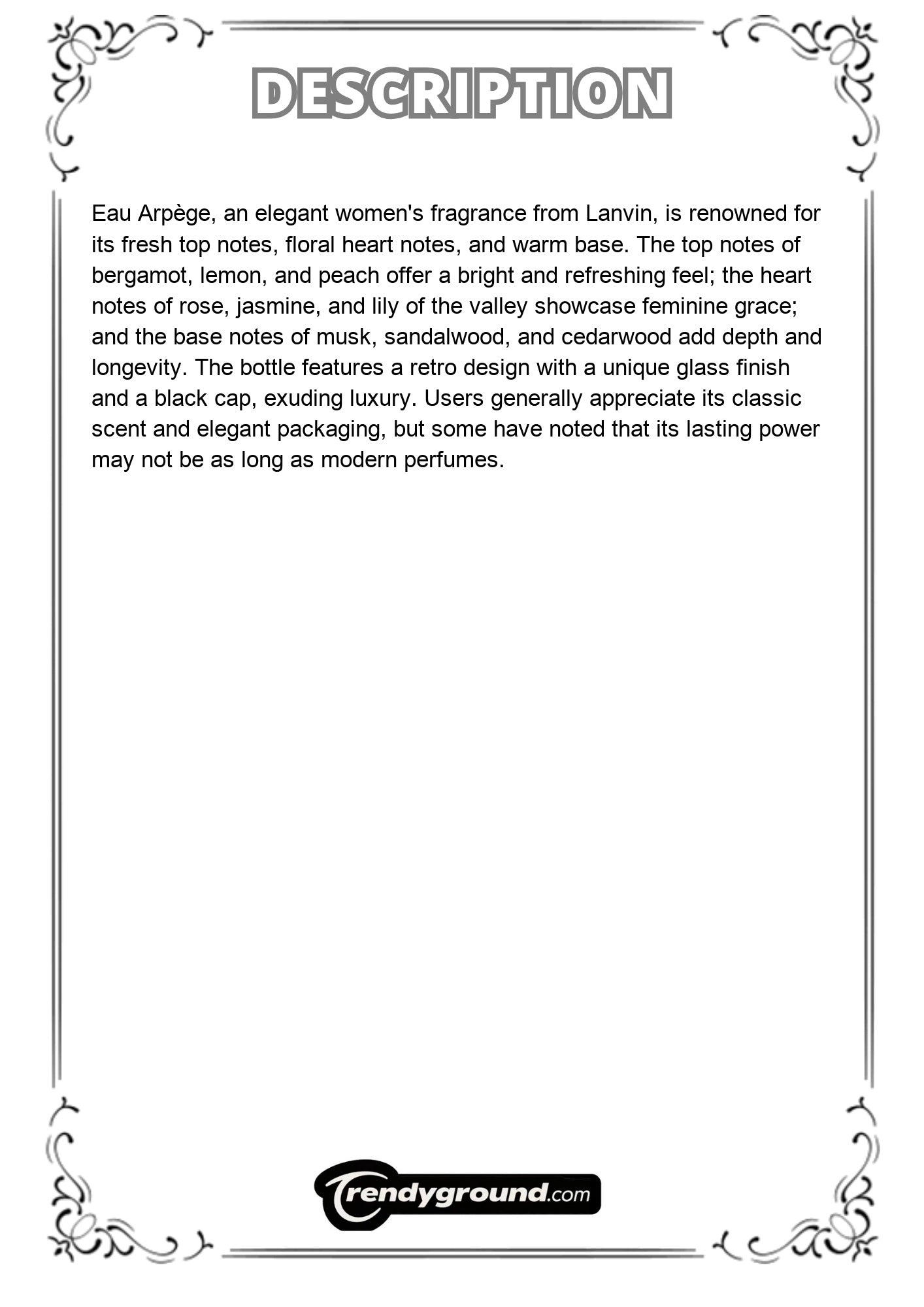 M21 - 阿爾佩吉香水 Lanvin Eau Arpège Travel Spray 2ml, 5ml, 10ml